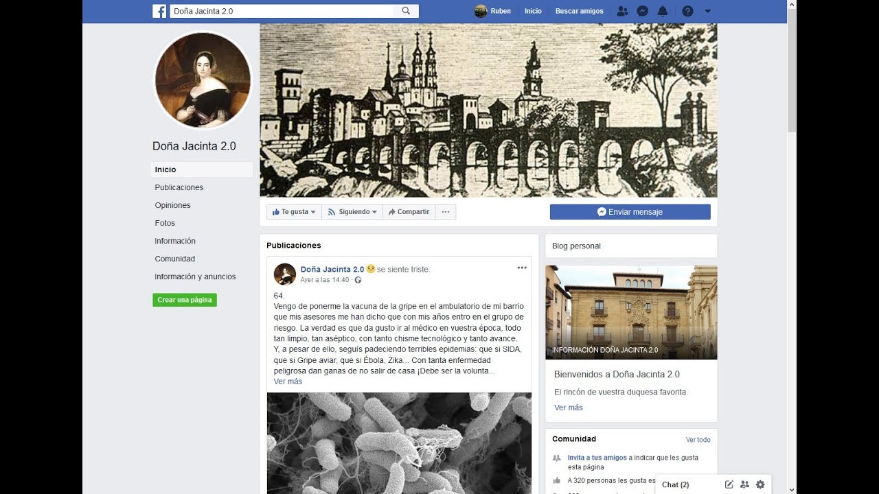 Doña Jacinta 2.0, redes sociales para la enseñanza-aprendizaje y divulgación de la Historia