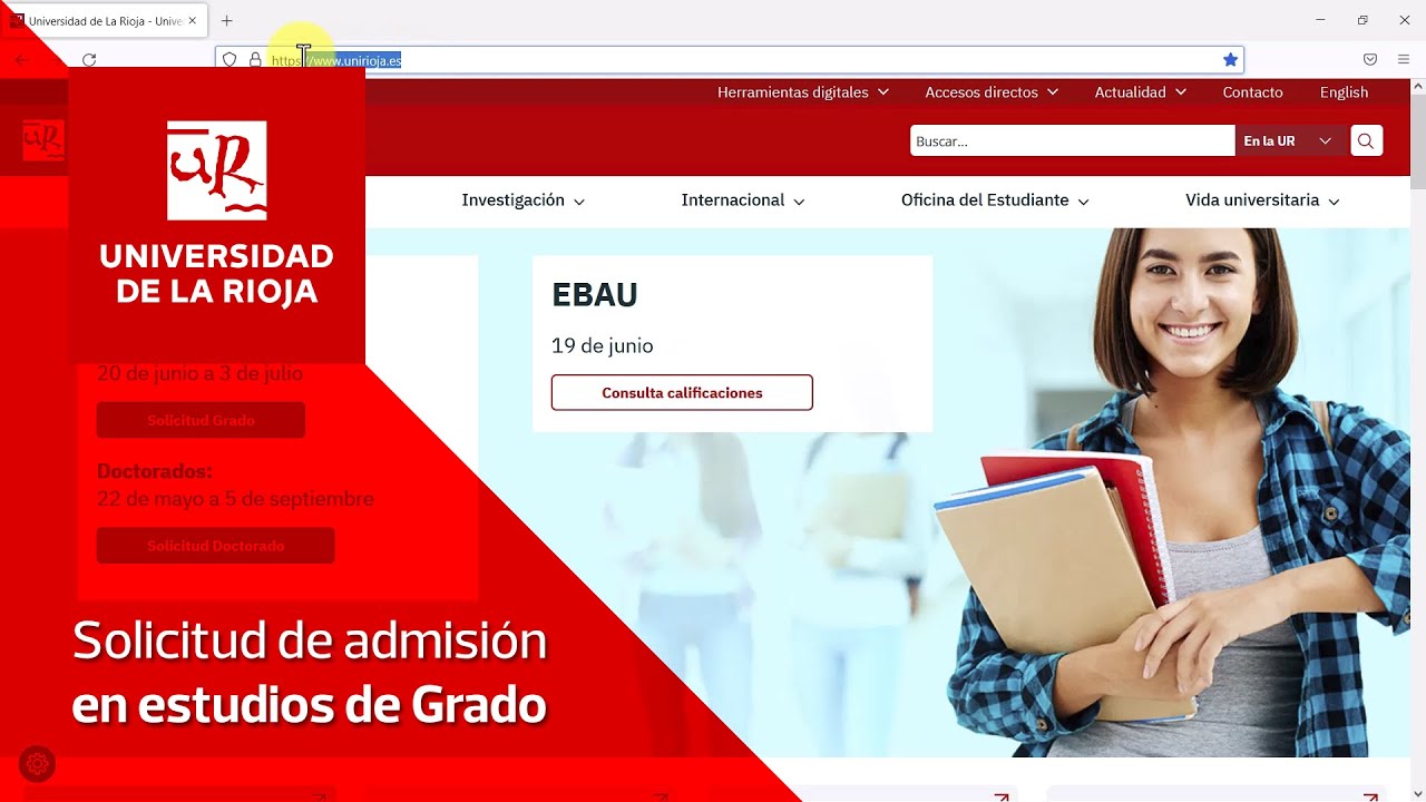 Solicitud de admisión en estudios de Grado / Universidad de La Rioja